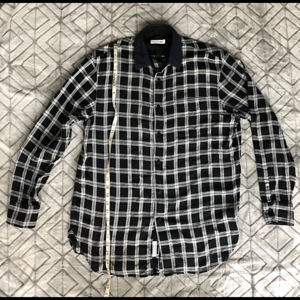 Rag & Bone black and white window button up